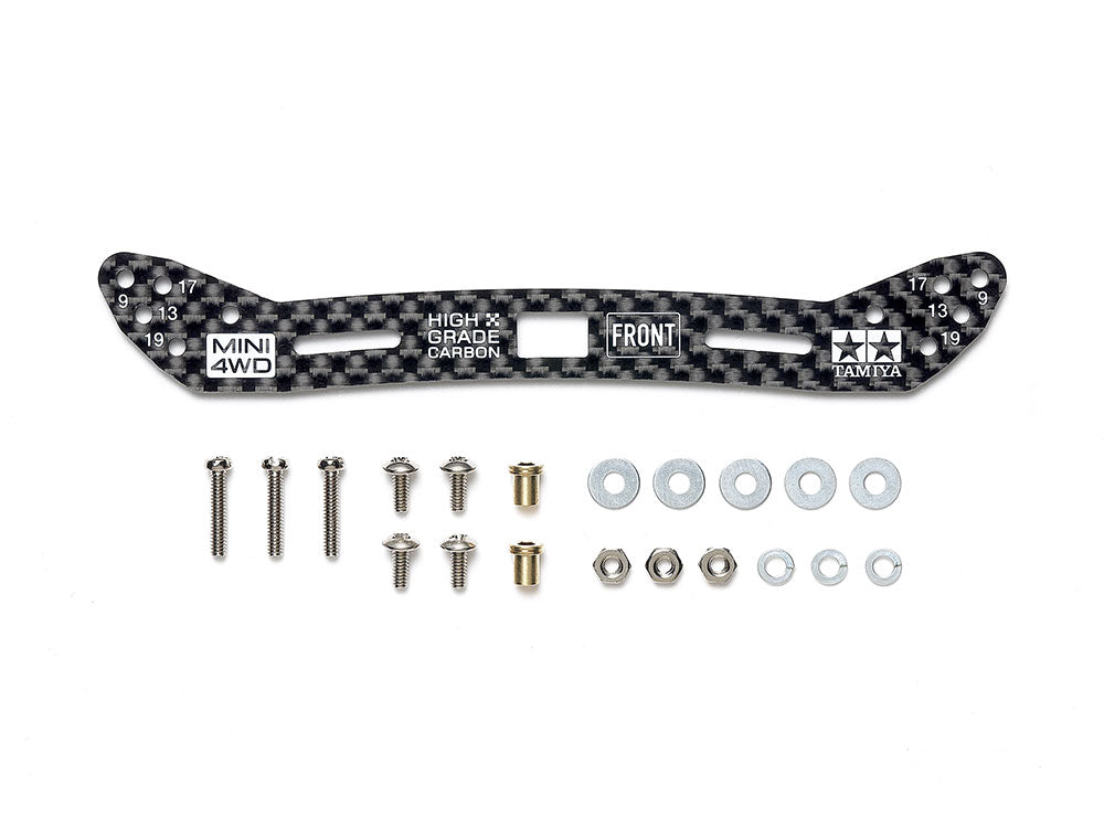 Tamiya 15548 – HG Carbon Wide Front Plate (2mm) (Sliding Dampers)
