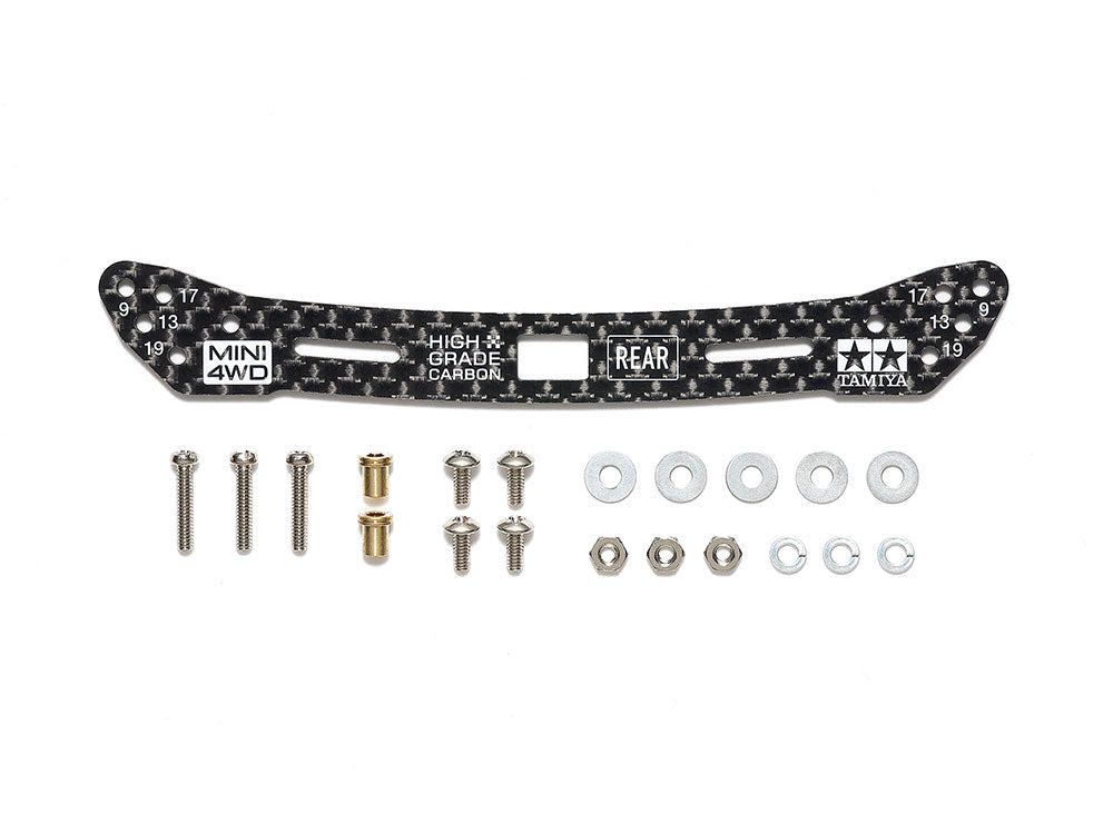 Tamiya 15549 – HG Carbon Wide Rear Plate (2mm) (Sliding Dampers)
