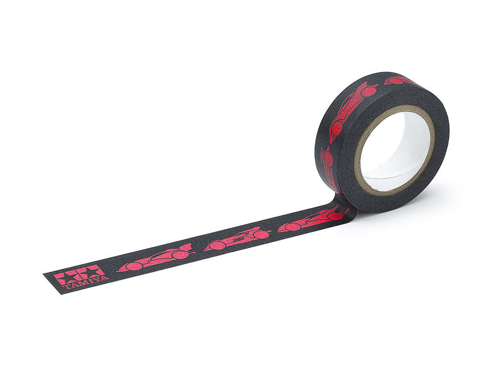 Tamiya 95667 – Fully Cowled 30th Anniversary Multipurpose Tape (15mm Black/Pink)