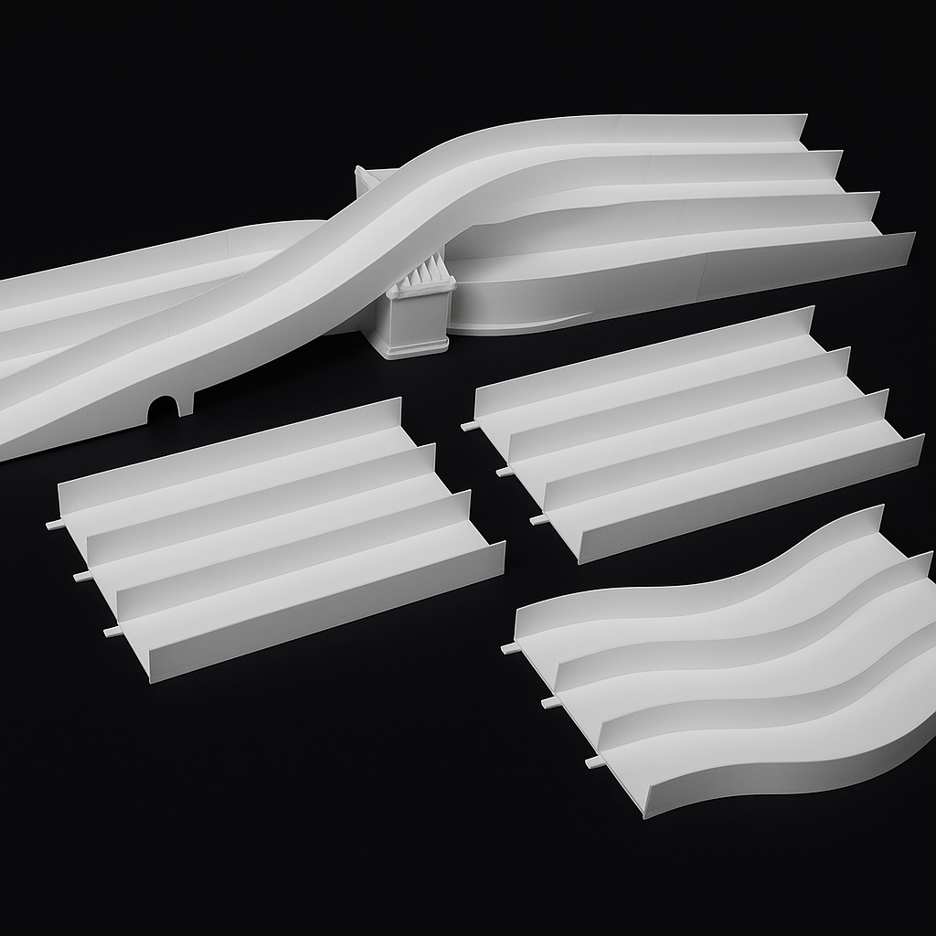 Tamiya 69579 - Japan Cup Junior Circuit Lane Change & Extension Set (White)