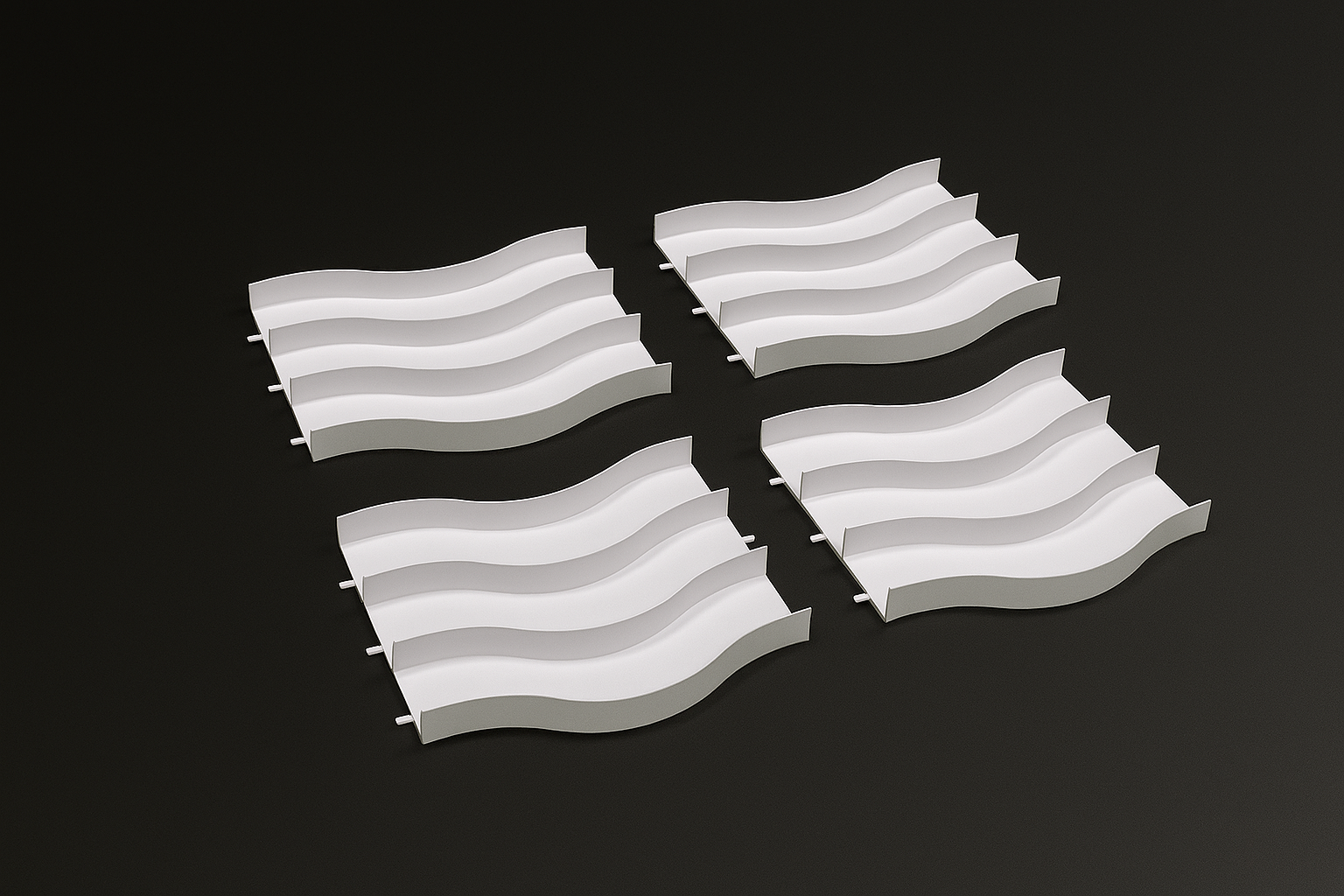 Tamiya 69575 - Japan Cup Junior Circuit Wave Section Set (White, 4Pcs.)